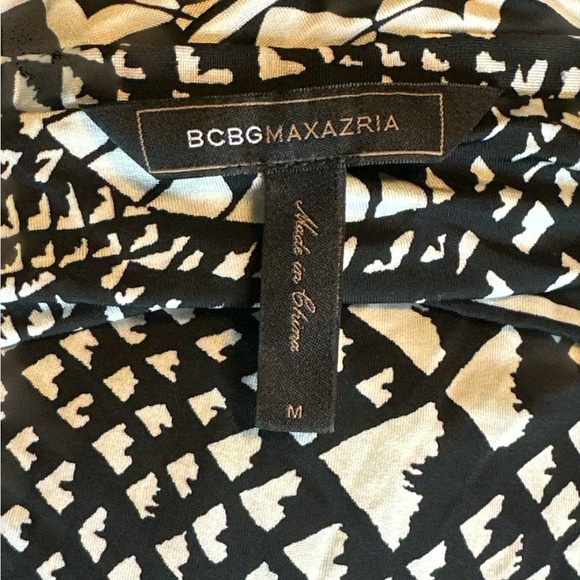 BCBGMAXAZRIA rayon spandex sleeveless pull on dress asymetrical collar - Picture 7 of 9